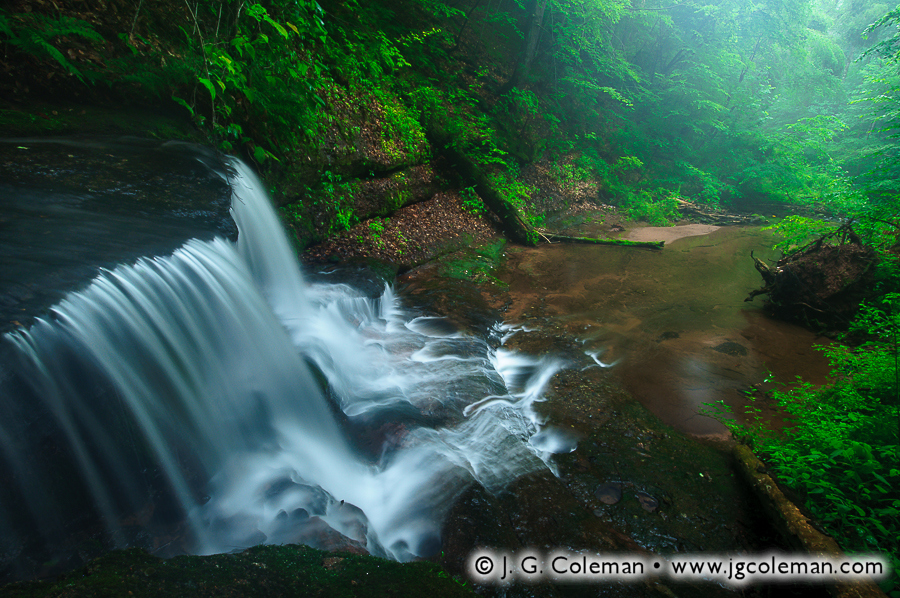 Twilight on Spruce Glen Falls (Spruce Glen Falls, Wallingford, Connecticut)