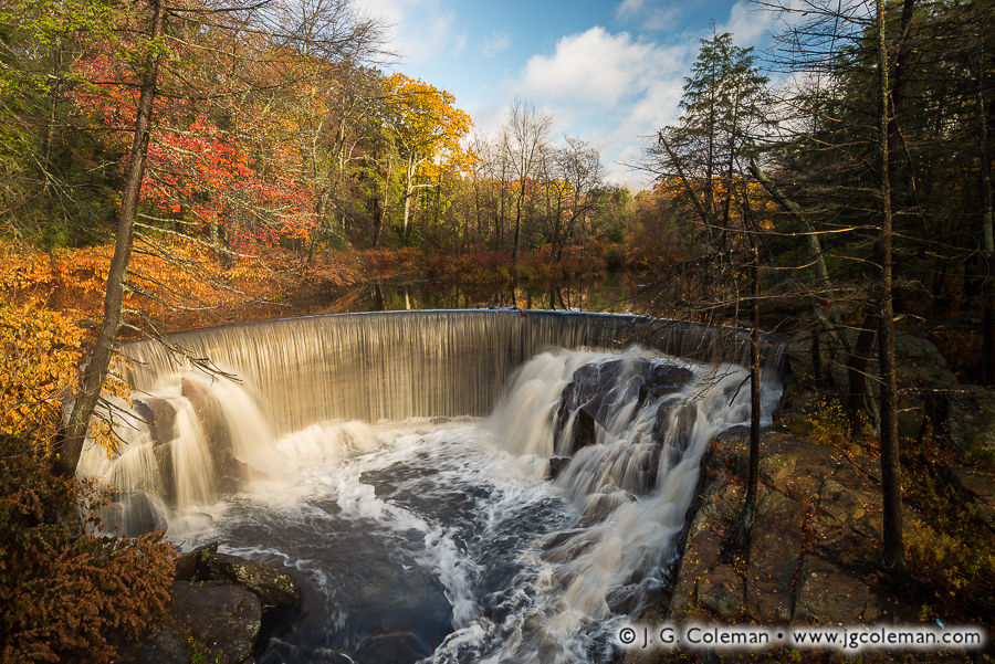 Pequabuck Falls, Autumn (Pequabuck Falls on Pequabuck River, Plymouth, Connecticut)